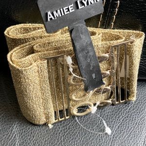 Gold Metallic Stretch Belt